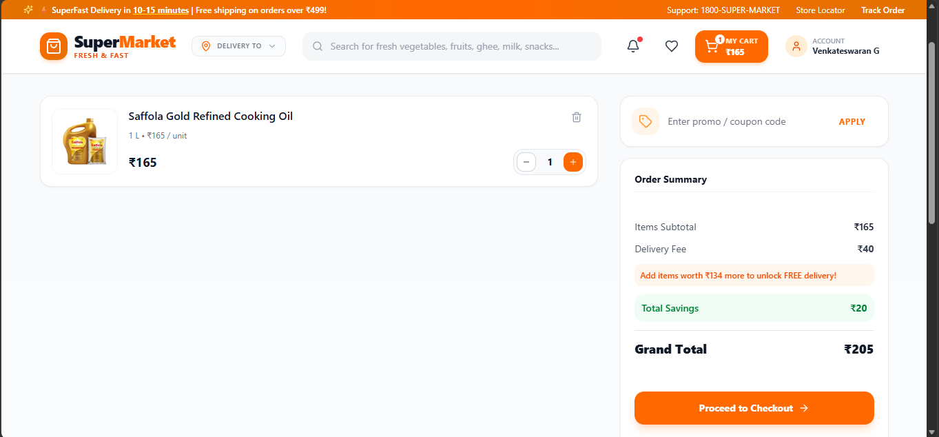 SuperMarket App – Online Grocery Shopping & Order Management System screenshot 8